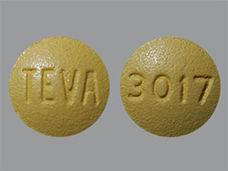 This is a Tablet imprinted with TEVA on the front, 3017 on the back.