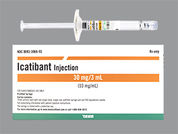 Icatibant: This is a Syringe imprinted with nothing on the front, nothing on the back.