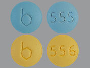 Camrese: This is a Tablet Dose Pack 3 Months imprinted with B on the front, 555 or 556 on the back.