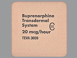 Esto es un Parche Transdérmico Semanal imprimido con Buprenorphine  Transdermal  System  CIII en la parte delantera, nada en la parte posterior, y es fabricado por None.