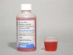 This is a red Solution Reconstituted Oral imprinted with nothing on the front, nothing on the back, and is manufactured by TEVA USA.