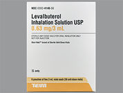 Levalbuterol Hcl: Esto es un Vial Nebulizador imprimido con nada en la parte delantera, nada en la parte posterior, y es fabricado por None.