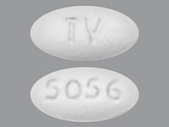 This is a Tablet imprinted with TV on the front, 5056 on the back.