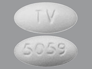 This is a Tablet imprinted with TV on the front, 5059 on the back.
