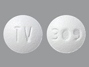 Hydroxyzine Hcl: This is a Tablet imprinted with TV on the front, 309 on the back.