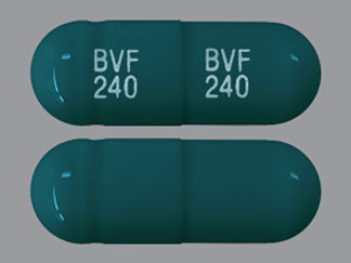 This is a Capsule Er 24 Hr imprinted with BVF  240 on the front, BVF  240 on the back.