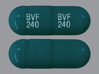 Esto es un Cápsula Er 24 Hr imprimido con BVF  240 en la parte delantera, BVF  240 en la parte posterior, y es fabricado por None.