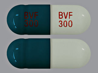 This is a Capsule Er 24 Hr imprinted with BVF  300 on the front, BVF  300 on the back.