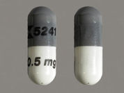 Anagrelide Hydrochloride: This is a Capsule imprinted with logo and 5241 on the front, 0.5 mg on the back.