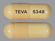 Methylphenidate La: Esto es un Cápsula Er Bifásico 50-50 imprimido con TEVA en la parte delantera, 5348 en la parte posterior, y es fabricado por None.