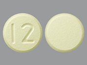 Clozapine Odt: This is a Tablet Disintegrating imprinted with I2 on the front, nothing on the back.