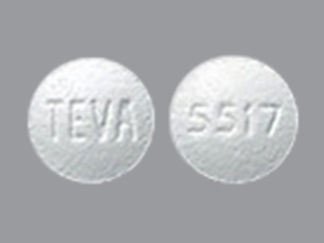 This is a Tablet imprinted with TEVA on the front, 5517 on the back.