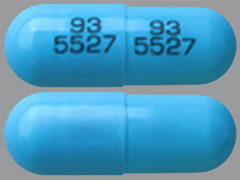 This is a Capsule imprinted with 93  5527 on the front, 93  5527 on the back.