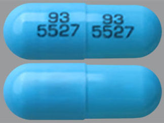 This is a Capsule imprinted with 93  5527 on the front, 93  5527 on the back.