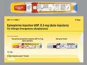 Epinephrine: Esto es un Auto-inyector imprimido con nada en la parte delantera, nada en la parte posterior, y es fabricado por None.