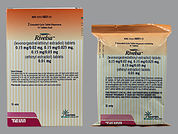 Rivelsa: This is a Tablet Dose Pack 3 Months imprinted with TV on the front, 076 or 075 or 074 or 077 on the back.