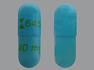 This is a Capsule Dr imprinted with logo and 6451 on the front, 40 mg on the back.