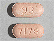 Nefazodone Hcl: This is a Tablet imprinted with 93 on the front, 7178 on the back.