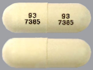 This is a Capsule Er 24 Hr imprinted with 93  7385 on the front, 93  7385 on the back.