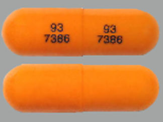 This is a Capsule Er 24 Hr imprinted with 93  7386 on the front, 93  7386 on the back.