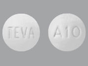 Anastrozole: This is a Tablet imprinted with TEVA on the front, A10 on the back.