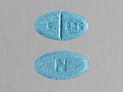 This is a Tablet imprinted with 6 036 on the front, N on the back.