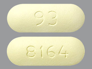 This is a Tablet imprinted with 93 on the front, 8164 on the back.