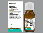 Oseltamivir Phosphate: This is a Suspension Reconstituted Oral imprinted with nothing on the front, nothing on the back.