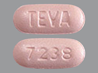 This is a Tablet imprinted with TEVA on the front, 7238 on the back.