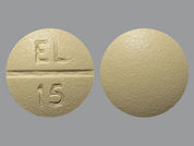 Naltrexone Hydrochloride: This is a Tablet imprinted with EL  15 on the front, nothing on the back.