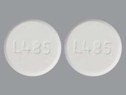 Calcium Antacid: This is a Tablet Chewable imprinted with L485 on the front, nothing on the back.