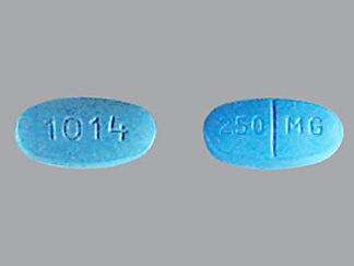 This is a Tablet imprinted with 250 MG on the front, 1014 on the back.