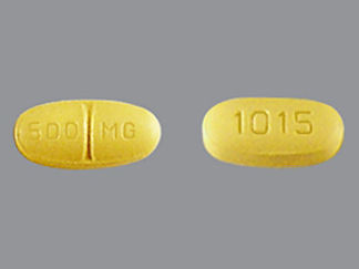 This is a Tablet imprinted with 500 MG on the front, 1015 on the back.