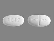 Levetiracetam: This is a Tablet imprinted with 1000 MG on the front, 1017 on the back.