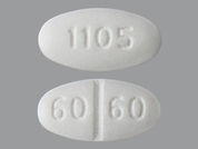 Isosorbide Mononitrate: Esto es un Tableta Er 24 Hr imprimido con 1105 en la parte delantera, 60 60 en la parte posterior, y es fabricado por None.