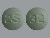 Felodipine Er: This is a green round Tablet Er 24 Hr imprinted with 32 on the front, 2.5 on the back, and is manufactured by TORRENT PHARMAC.