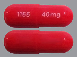 Esto es un Cápsula Dr imprimido con 40 mg en la parte delantera, 1155 en la parte posterior, y es fabricado por None.