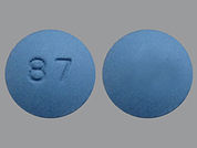 Sildenafil Citrate: This is a Tablet imprinted with 87 on the front, nothing on the back.