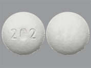 Darifenacin Er: This is a white round Tablet Er 24 Hr imprinted with 202 on the front, nothing on the back, and is manufactured by TORRENT PHARMAC.