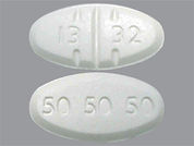 Trazodone Hcl: This is a Tablet imprinted with 13 32 on the front, 50 50 50 on the back.