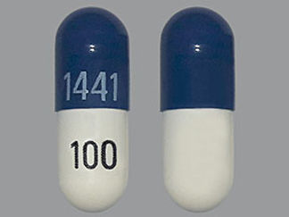 This is a Capsule imprinted with 1441 on the front, 100 on the back.