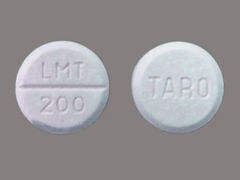 This is a Tablet imprinted with TARO on the front, LMT 200 on the back.