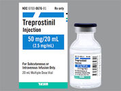 Treprostinil: This is a Vial imprinted with nothing on the front, nothing on the back.