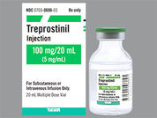 Treprostinil: This is a Vial imprinted with nothing on the front, nothing on the back.