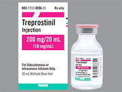 Treprostinil: This is a Vial imprinted with nothing on the front, nothing on the back.