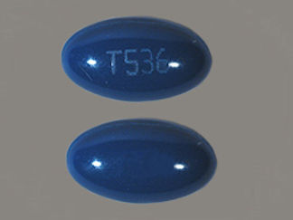 This is a Capsule imprinted with T536 on the front, nothing on the back.