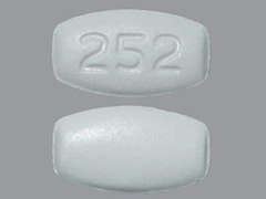 This is a Tablet imprinted with 252 on the front, nothing on the back.