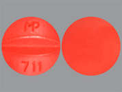 Bisoprolol Fumarate: This is a red round Tablet imprinted with MP  711 on the front, nothing on the back, and is manufactured by TRUPHARMA, LLC..