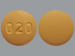 This is a Tablet imprinted with 020 on the front, nothing on the back.