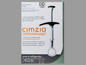 Cimzia: This is a Syringe Kit imprinted with nothing on the front, nothing on the back.